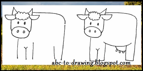 ABC To Drawing: Cute Cow