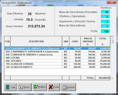 Facilidades Temporales