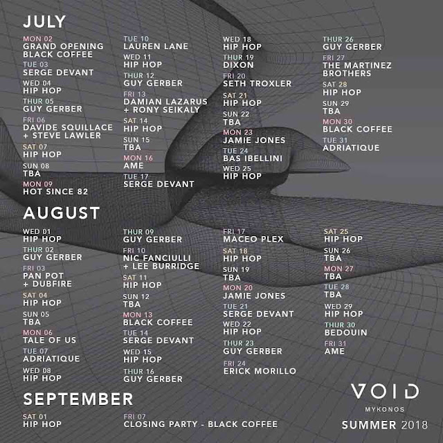 void mykonos, mykonos, line up, club, grecia, música, música electrónica, house, tech house, deep house, techno, dj