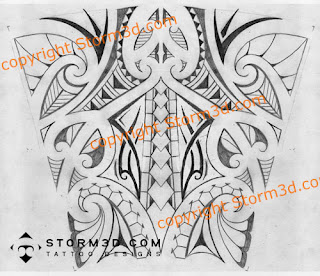 pencil sketch of a tribal forearm tattoo