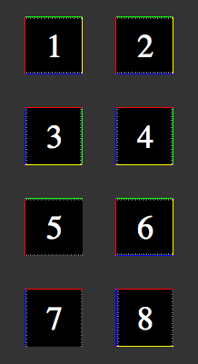 8 test images showing various Flash drawing methods