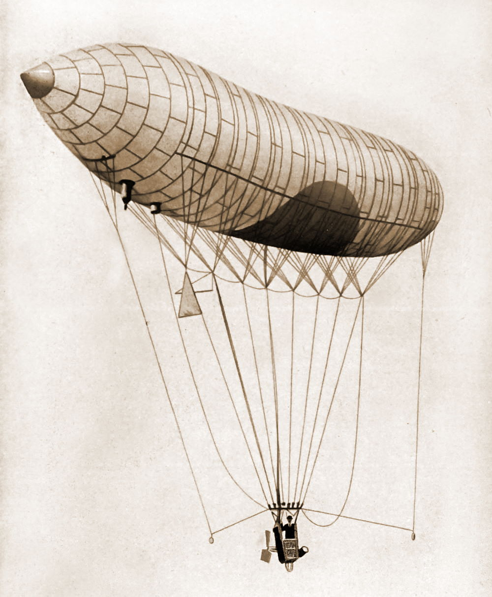 An airship designed by Alberto Santos-Dumont.