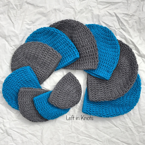 Double Crochet Hat in 10 Sizes - Free Pattern