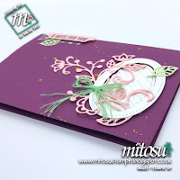 Stampin' Up! Flourish Thinlits Card Idea. Order Craft Products from Mitosu Crafts UK Online Shop