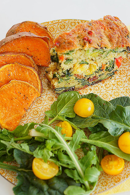 Spinach, Rocket Savory Cake