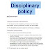 Models Disciplinary Procedure Policy in doc word