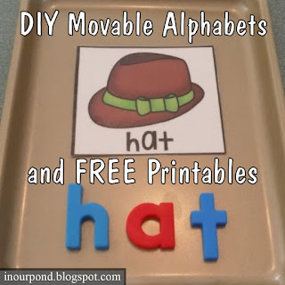 DIY Movable Alphabet Ideas + Free Printables from In Our Pond