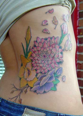 Nice Girl Flower Tattoos For Side Body Tattoos For Girls On Side Of Stomach