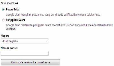 opsi verifikasi