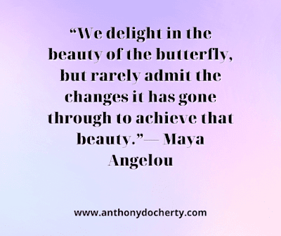 “We delight in the beauty of the butterfly, but rarely admit the changes it has gone through to achieve that beauty.”― Maya Angelou