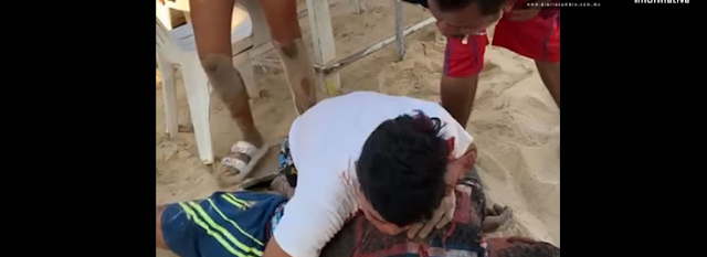 Video: Terrible balacera en playa de Acapulco, 1 muerto y 5 heridos quienes quedaron tendidos en la arena del mar