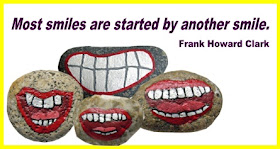 painted rocks, faces, mouths, smile, Stony Face