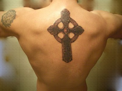 This is a best body art and Celtic Cross Tattoo is a Upper Back, 