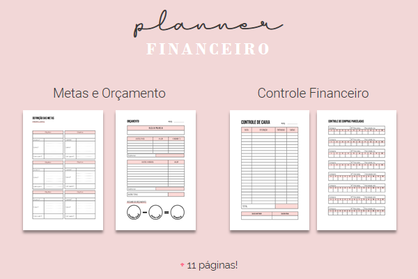 Planner Financeiro para Download e Impressão
