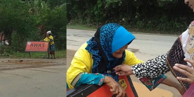 Kisah nenek tua minta tudung ganti plastik di kepala buat netizen sebak
