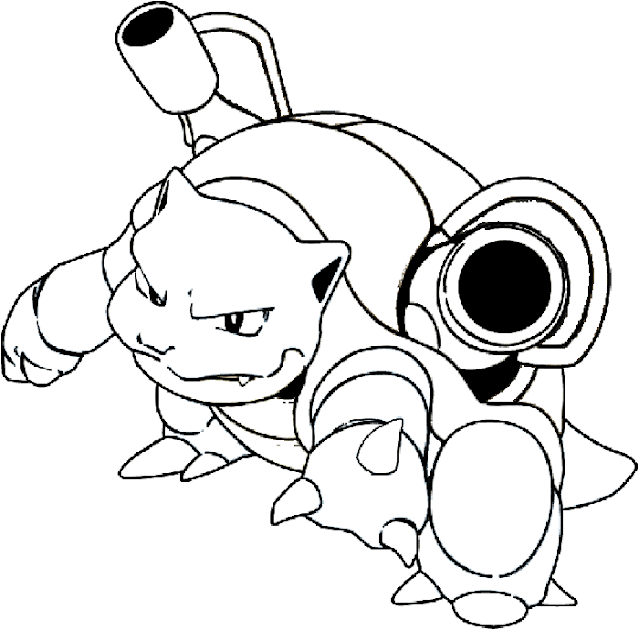 Printable Blastoise Coloring page