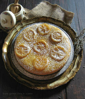 lemon cornmeal cake with candied lemon slices | une gamine dans la cuisine
