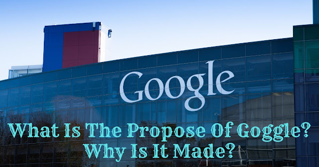 What Is The Propose Of Goggle? Why Is It Made?