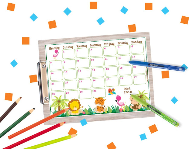 gratis mei 2018 kalender, kalender zelf printen, ik zoek een leuke kalender, kalender printable kopen, kalender om te printen, kalender voor kinderen, aftelkalender, kalender om af te tellen, lieve kalender, stoere kalender, kalender gratis printen