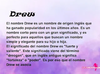 significado del nombre Drew