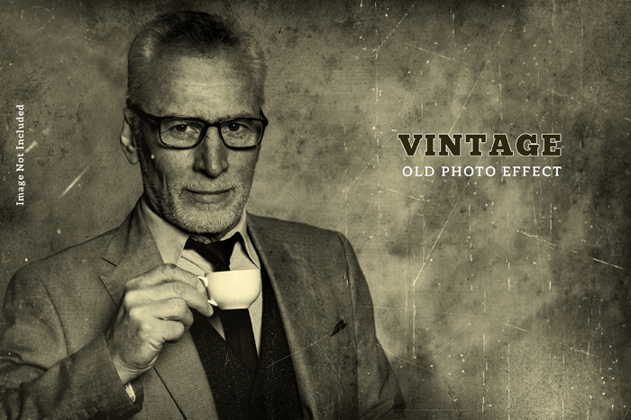 Download Photo Effect PSD Vintage Design Mockup Free Download