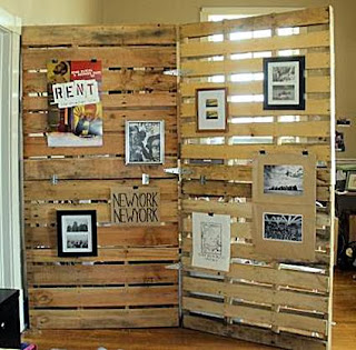 Screens made with pallets