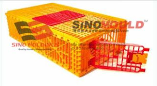 Plastic poultry transport crate mould