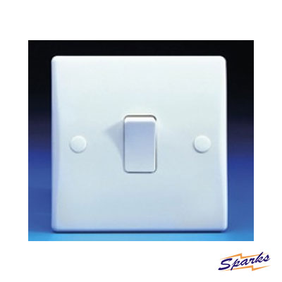 GET Schneider GU1014 Single Switch White Plastic