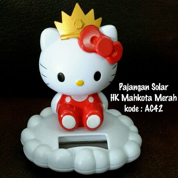 Pajangan Solar Hello Kitty Murah Grosir Ecer Mahkota Merah