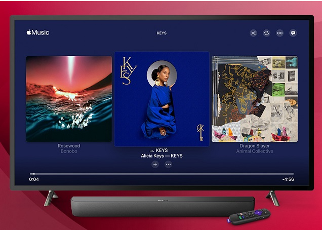 Apple Music llega a otra plataforma: Roku, no hay versión free, pero los usuarios que se registren a través de un dispositivo compatible obtendrán un mes gratis