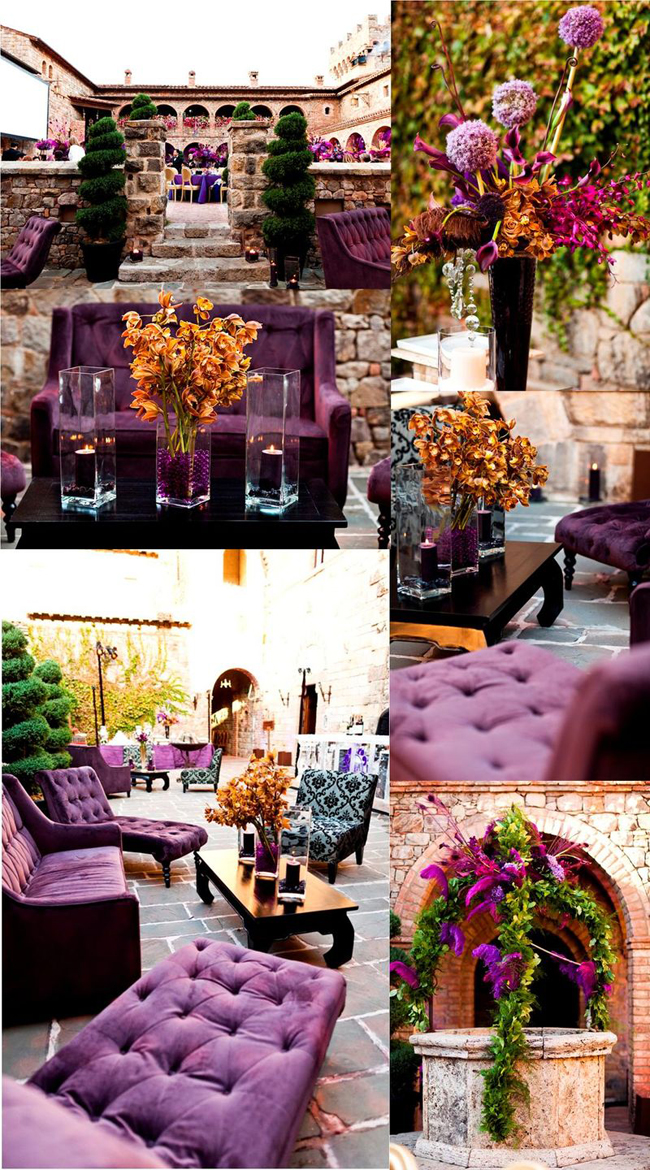 Wedding Inspiration Stunning Purple Gold Decor purple and gold wedding