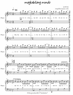 simplified piano solo - magkabilang mundo by jireh lim | PianistAko