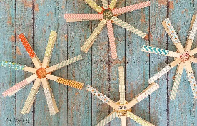 washi tape clothespins