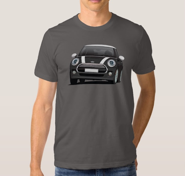 Black/white MINI Cooper S t-shirt