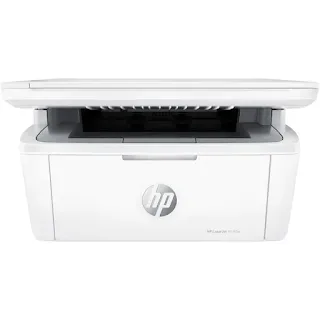 "HP LaserJet MFP M140w – компактно и мултифункционално лазерно устройство в бял цвят, идеално за домашен офис."