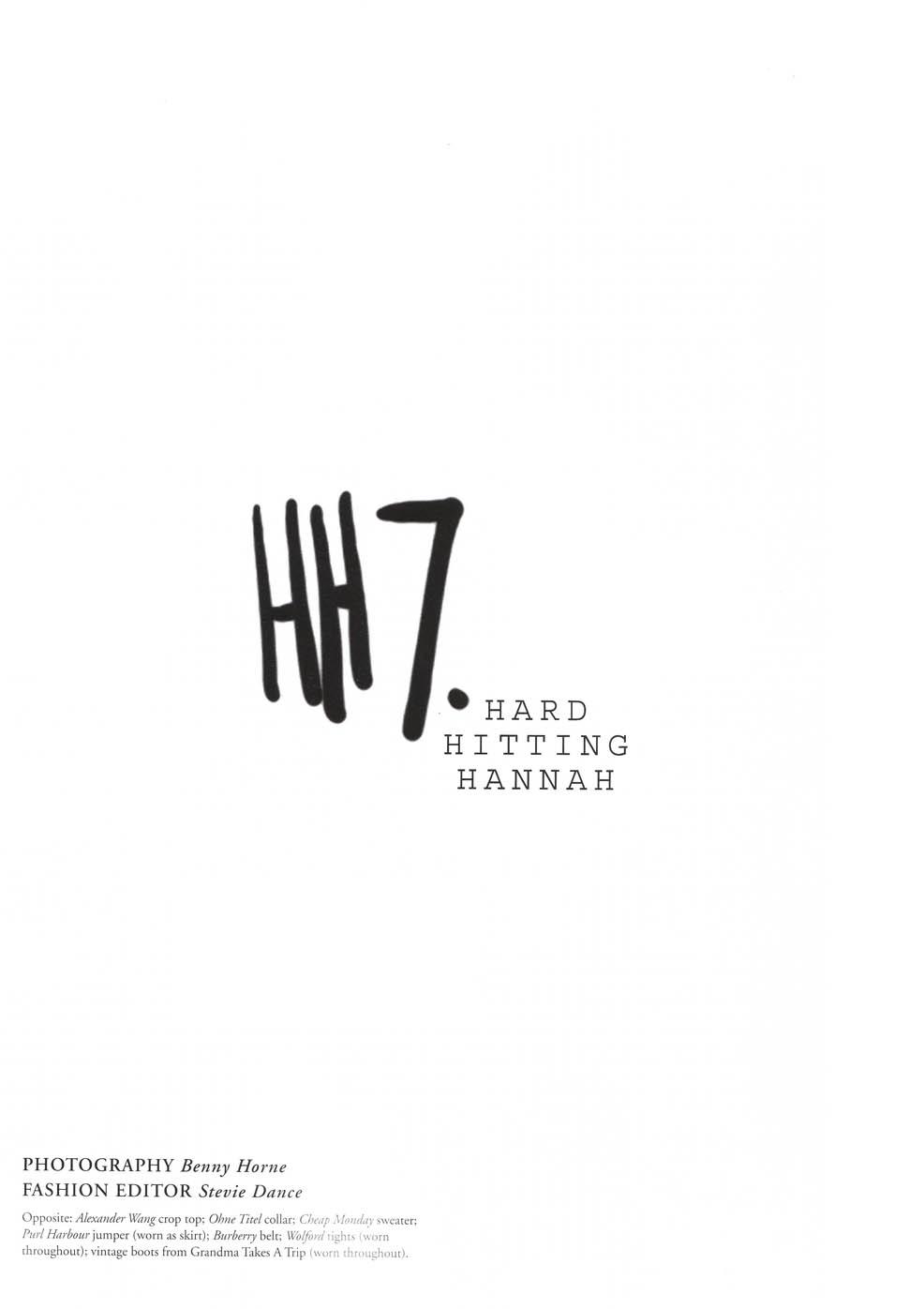 「HH7. Hard Hitting Hannah」Hannah Holman by Benny Horne / RUSSH # 33