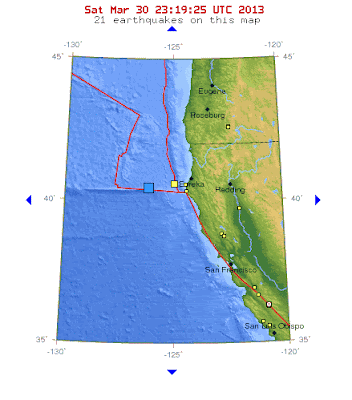 SISMO DE 5,1° SACUDE CALIFORNIA 30 DE MARZO 2013