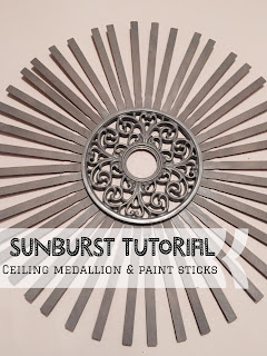 Wall Art Sunburst Tutorial- Big Look for Little money, True Value Hardware, The Style Sisters