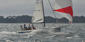 J/70 one-design sailboat- sailing in New York YC qualifiers