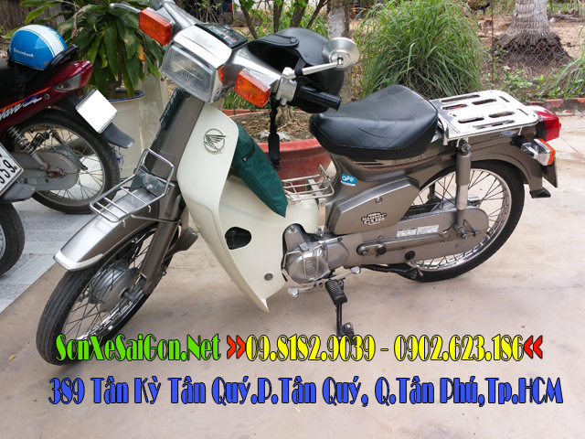 Sơn, dọn mới Honda Cub 82 màu xám bóng cực đẹp