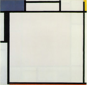 Mondrian Composition with Blue, Yellow, Black, and Red