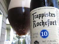 Trappistes rochefort 10 bottle and beer glass