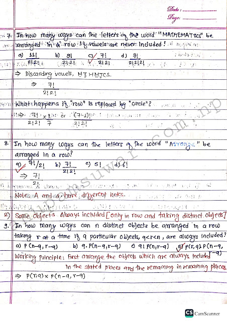 Complete Notes for Permutation and Combination | Class 12 Mathematics Permutation & Combination