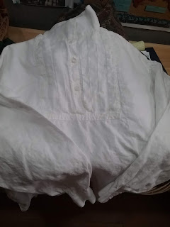 Linen shirt for 1850s 1860s reenacting, from Past Patterns #011.