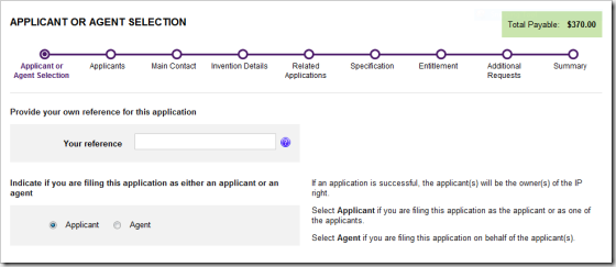 Standard Patent Application