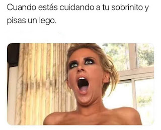 memes de humor y sexo - grito cuando pisas un lego