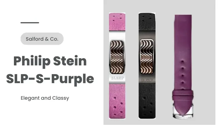Image of two Philip Stein SLEEP-S-Purple bracelets and watch straps