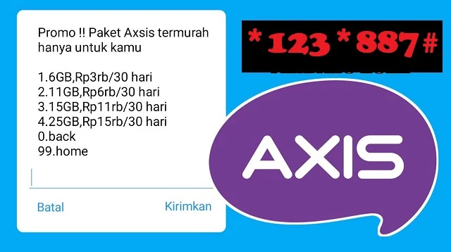 Kode Dial Axis *123*887#