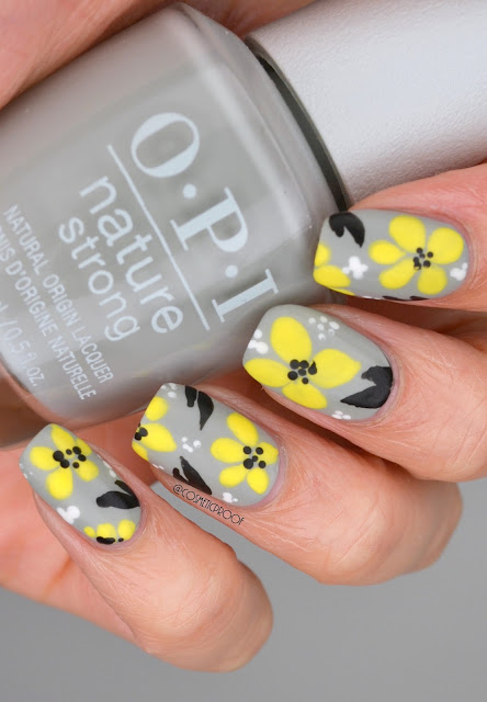 Yellow Flower Nail Art