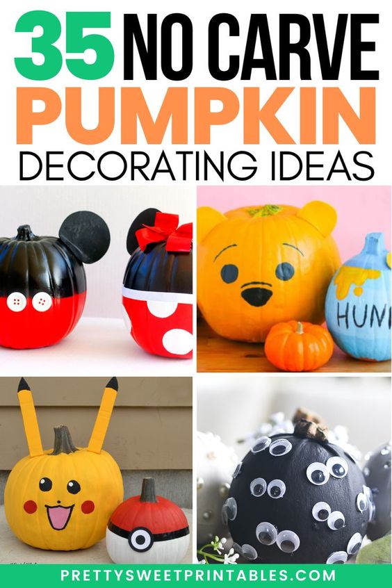 35 No Carve Pumpkin Decorating Ideas